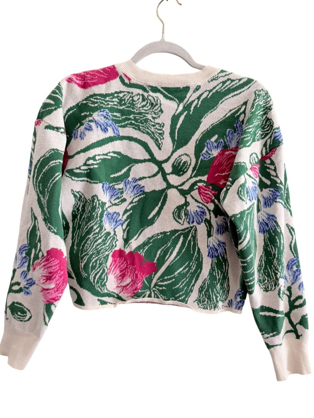 MAEVE BY ANTHROPOLOGIE Camryn Cropped Crewneck Sweater Size Small - Picture 4 of 10